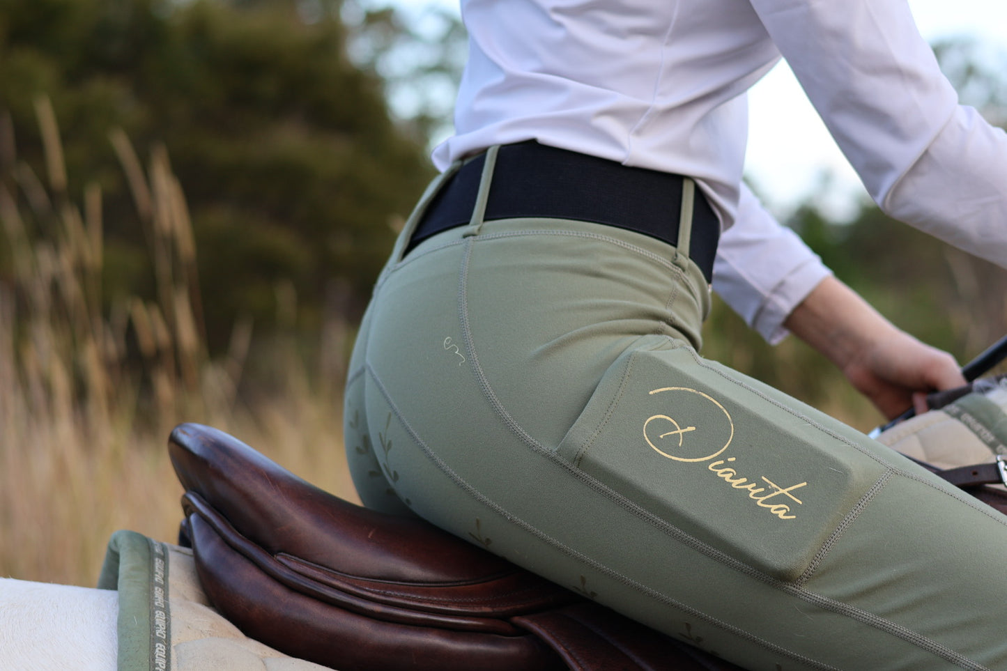 StrideFlex Riding Leggings - Olive