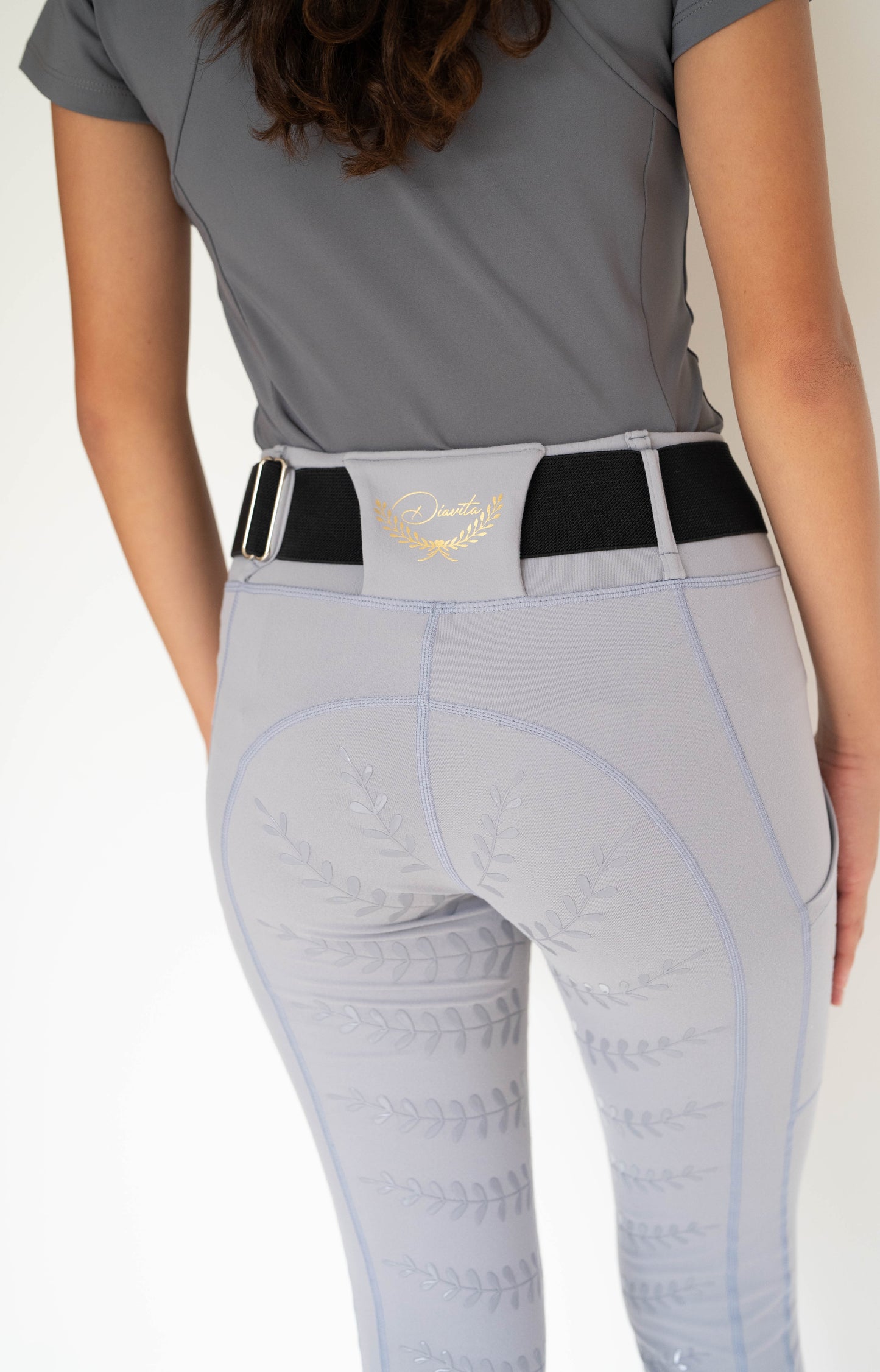 StrideFlex Riding Leggings - Soft Slate