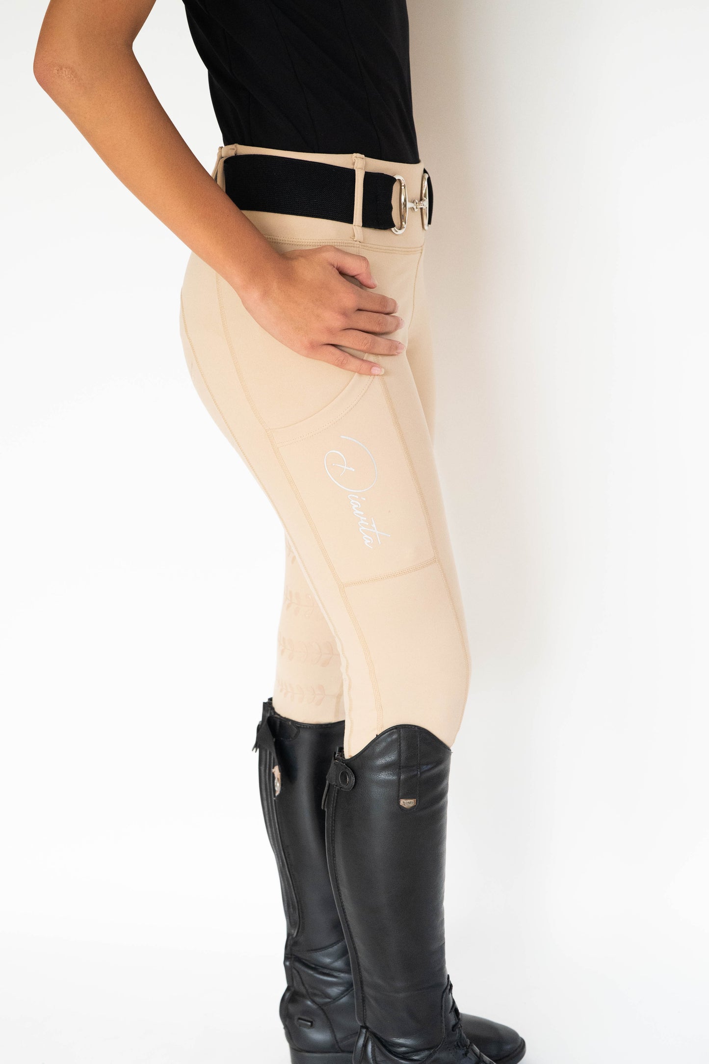 StrideFlex Riding Leggings - Tan