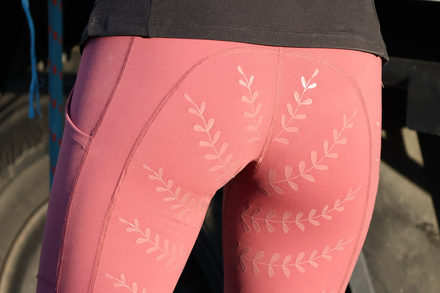 StrideFlex Riding Leggings - Red Violet