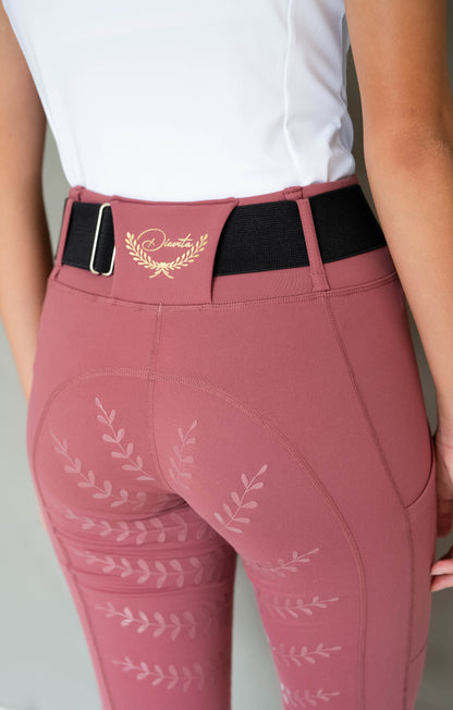 StrideFlex Riding Leggings - Red Violet