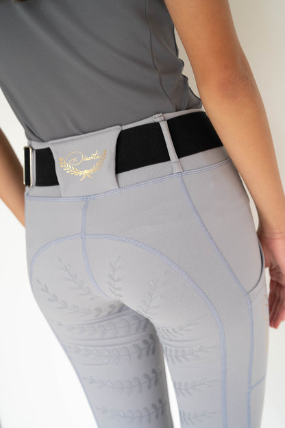 StrideFlex Riding Leggings - Soft Slate